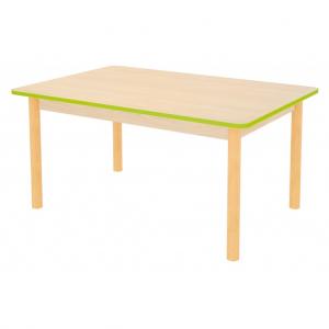 Stůl obdélníkový,barevná hrana 136